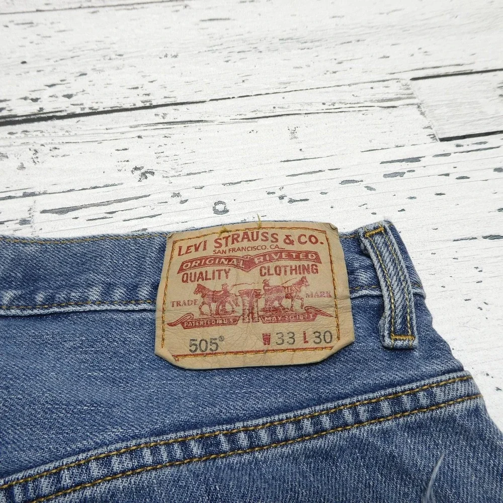 VINTAGE Levis 505 Jeans‎ Mens 32x30 Blue Denim Regular Fit Straight Leg Classic